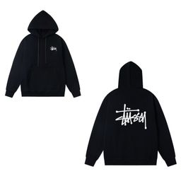 thumbnail for European and American heavyweight STU fleece hooded sweatshirt for men and women couples, versatile embroidered loose pullover jacket, couple hoodie