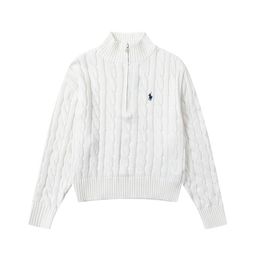 thumbnail for 2026 Cross-border RL Pony Mark Embroidered Crew Neck Solid Color Long-Sleeve Knit Cardigan Jacket Unisex Drop Shipping