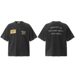 thumbnail for High version GALLERY DEPT classic logo letter printing basic T-shirt men and women loose high street short sleeve