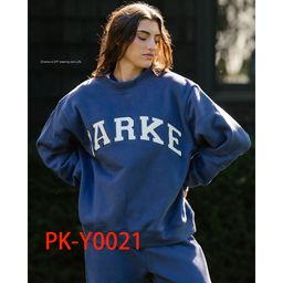 thumbnail for 26 Spring New North American Niche PK Letter Appliqué Embroidered High Neck Loose Stand Neck Women's Sweatshirt