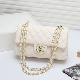 thumbnail for Genuine Leather Small Fragrant Style Rhombus Chain Bag for Women 2024 New Fashion Sheepskin Shoulder Crossbody Bag for Women Accessible Luxury