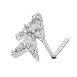 thumbnail for Jiaojia cross-border European and American popular piercing jewelry stainless steel 0.8mm fine needle insert rod type Haoshi nose nail L bar pin