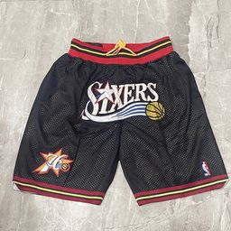 thumbnail for Shorts de camisa Lakers Joe James Raptors Magic Heat retro ferrugem bolso calças de treinamento masculino e feminino esportes de verão