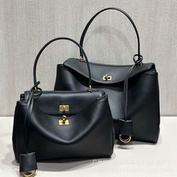 thumbnail for 2024 New Paris Ado Lock Tote Bag Portable Large Capacity Fashion Commuting Shoulder Crossbody Underarm Bag