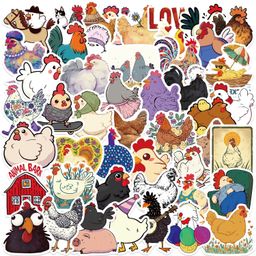 thumbnail for 50 Cartoon Color Chicken Doodle Stickers Personality Decoration Guitar Notebook Suitcase DIY Waterproof Sticker Batch