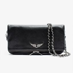 thumbnail for French classic Zv bag, leather small square bag, foreign trade, European and American fashion, versatile wings, armpits, one shoulder crossbody bag