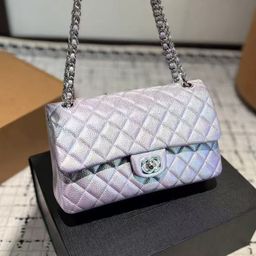 thumbnail for Lingge handbag 2025 new fashion high-end pearlescent gradient color CF shoulder bag women's bag