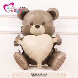 thumbnail for Novo balão fosco urso fosco carro de polícia fosco avião fosco arco-íris decoração de aniversário arranjo balão atacado