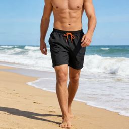 thumbnail for Cross-border European and American Men's Beach Pants Casual Shorts Fashion Trend Outer Wear Loose Waterproof Surfing Swimming Trunks