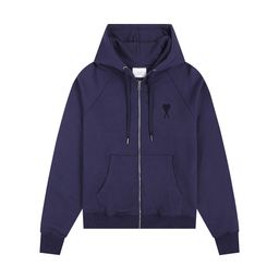 thumbnail for Autumn/Winter AM* Hoodie Small Heart Pocket Zipper Embroidered Hooded Casual Jacket Hooded Unisex