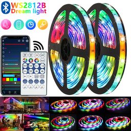 thumbnail for 5V Colorful USB Light Strip Rgb Flashing Color-Changing Ws2812B Bluetooth Running Water Light Strip Marquee Light Desktop Atmosphere Light
