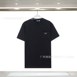 thumbnail for Cross-border high version Pra family PRA short sleeve top front and back letter print unisex loose T-shirt