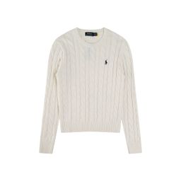 thumbnail for 25. Cross-border Ruff Pony Classic Small Label Embroidered Crew Neck Pullover Cable Cardigan Sweater Unisex Same Top