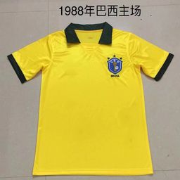 thumbnail for Camisa retrô do Brasil da Copa do Mundo de 1998 nº 9 Ronaldo 2002 uniforme de futebol antigo de manga curta titular e reserva