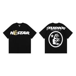 thumbnail for Cross-border US Tide Hellstar Hell Star Summer New European and American Tide Brand Men's and Women's Loose Pullover Short-sleeved T-shirt