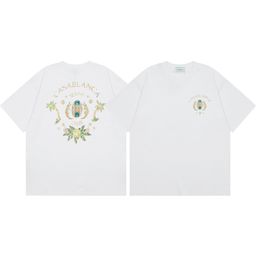 thumbnail for Cross-border 2024 Spring/Summer New Casablanca Casablanca LOGO Print Men's and Women's Loose Short Sleeve T-Shirts