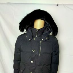 thumbnail for 3Q small scissors down jacket 06 men's 05 women's winter fox fur collar warm MooseDownjacket