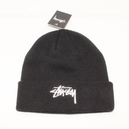 thumbnail for Solid color embroidery trendy brand knitted hat for men and women warm grass writing cold hat student couple hip-hop hip hop woolen hat