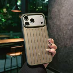 thumbnail for New aluminum alloy apple red suitcase all-inclusive phone case for iPhone16 15 14 13 metal
