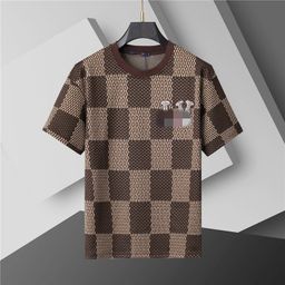 thumbnail for Cross-border correct version of cross-border light luxury replacement cotton T-shirt short-sleeved crew neck summer fashion versatile men's casual Europe and America