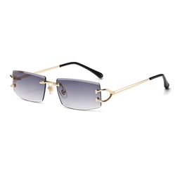 thumbnail for 6078 Cross-border New Rimless Cut Edge Sunglasses Women's 2024 European and American Hip Hop Modern Sunglasses SUNGLASSES