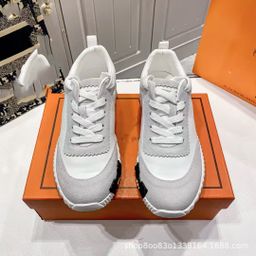 thumbnail for 2024 autumn and winter couple tide shoes leather men's and women's running shoes leather sneakers new purchasing factory strength wholesale