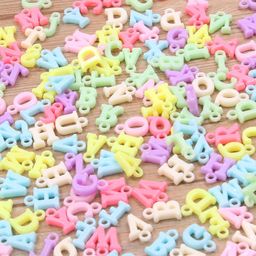 thumbnail for Plastic beads Macaron color love letters fruit flower pendant loose beads DIY hand woven beaded accessories