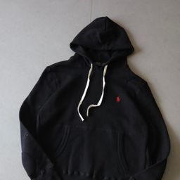 thumbnail for 高品质跨境外贸RL基础款纯色小马标刺绣休闲卫衣套头外套棉质连帽