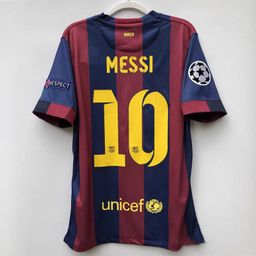 thumbnail for Vintage football uniforms with printed numbers: Barcelona No. 10, No. 9, No. 11, Bayern, Arsenal, Real Madrid, No. 8, Paris AC, No. 22