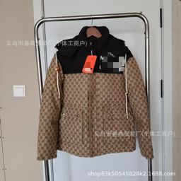 thumbnail for 冬季北家高版本男士羽绒服字母连帽新款休闲夹克宽松百搭女士外套