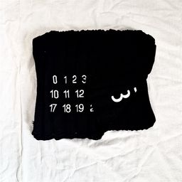 thumbnail for PYC M style European and American versatile cotton scarf digital LOGO embroidery rib knit men's and women's autumn and winter scarves