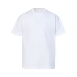 thumbnail for Three-needle 600g heavyweight small-collar short-sleeve T-shirt, summer American short-sleeve black T-shirt, loose solid color base shirt for men