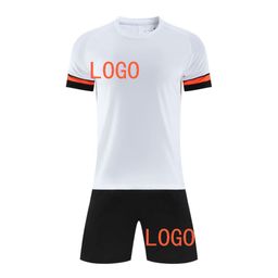 thumbnail for Conjunto de treino de futebol infantil, camisa de manga curta de verão, uniforme de time adulto para jogos, roupa de secagem rápida, roupa esportiva para casal