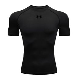 thumbnail for Men's T-Shirt Short-Sleeved Quick-Drying Sports Tight-Fitting T-Shirt with Topstitch Quick-Drying Gym Training Bodysuit Sports Short-Sleeved