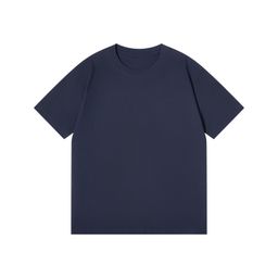 thumbnail for Japanese Style 230g Pure Cotton Short-Sleeved T-Shirt Women&#039s Right Shoulder Round Neck Top Pure Color Half-Sleeved Bottoming Shirt Clothes Men&#039s Wholesale