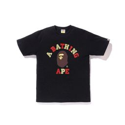 thumbnail for Japanese Fashion Brand Bape Short Sleeve Monkey Camouflage Ape Head Printed Summer T-shirt Couple Casual Sports Half Sleeve Short T