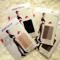 thumbnail for Beauty A804 ultra-thin 12D Lycra T crotch Juan feeling core-spun silk invisible seamless stockings pantyhose