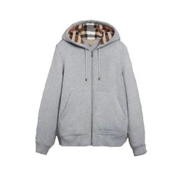 thumbnail for Cross-border high-quality B British style hooded men's sweatshirt spring and autumn cardigan zipper spot fixed LOGO three standards are complete