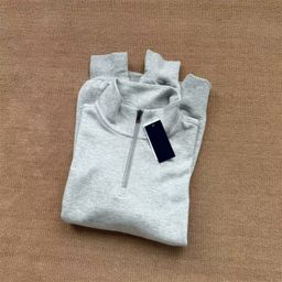 thumbnail for RL Raff Pony Embroidered Men's Fall/Winter Loose Half Zip Long Sleeve Pullover Sweatshirt