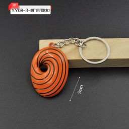 thumbnail for Animation Creative Metal Logo with Earth Naruto Keychain White Three-dimensional Mask Necklace Pendant Keychain