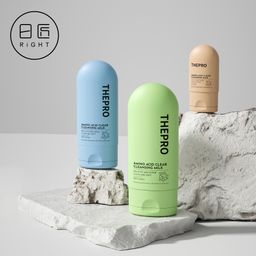 thumbnail for Spot PE White Suede Hose Bottle 100ml Cleansing Facial Cleanser Hose Bottle 150ml Body Lotion Hand Cream Bottle
