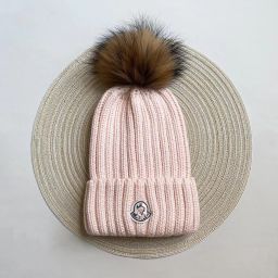 thumbnail for Autumn and Winter European and American New Knitted Hats Korean Style Casual Pullover Cold Hats Raccoon Real Fur Ball Woolen Hats Street Hats Wholesale