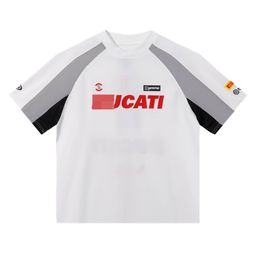 thumbnail for American Style Fashion Brand 24SS Ducat Quick Dry Fabric Jersey Street BOX Short Milan Cross Crewneck Short Sleeve T-Shirt