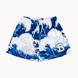 thumbnail for American sports trendy brand BKTSQD mesh shorts men's breathable quick-drying running fitness basketball beach squares