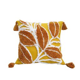 thumbnail for ins Morocco embroidered leaves pillowcase pillow with core living room sofa nap cushion model room pillow
