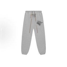 thumbnail for Essentials-25Fw-Velvet Letter Print Trendy Brand Sports Casual Jogger Pants Slimming Trendy Loose Fit Slimming