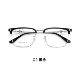 thumbnail for Three-Dimensional Carved Retro Eyebrow Frame Trendy Men's Cool Alloy Glasses Frame with Adjustable Nose Pads Wholesale from Danyang Can Be Fitted with Lenses