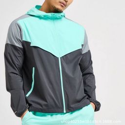 thumbnail for 2025 new sports breathable color-blocked jacket independent station Amazon mountaineering set casual quick-drying
