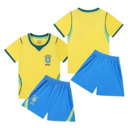 thumbnail for Children's Football Uniforms, Primary School Students' National Team Argentina Jersey Short-Sleeved C Ronaldo Messi Training Suit Men's World Cup