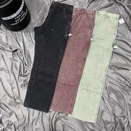 thumbnail for Entrega de una pieza CRHT B136 pantalones casuales pantalones de registro vintage apenado lavado overoles cleanfit